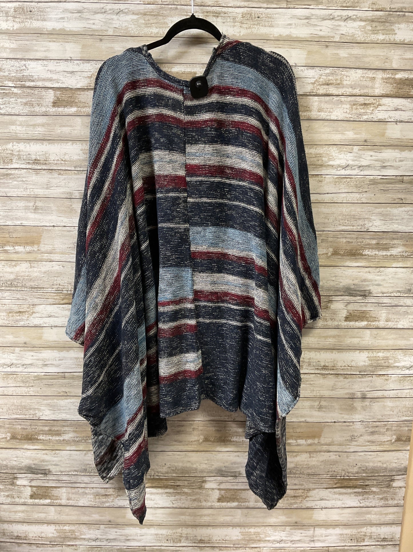 Sweater Cardigan By Free People In Blue & Red & White