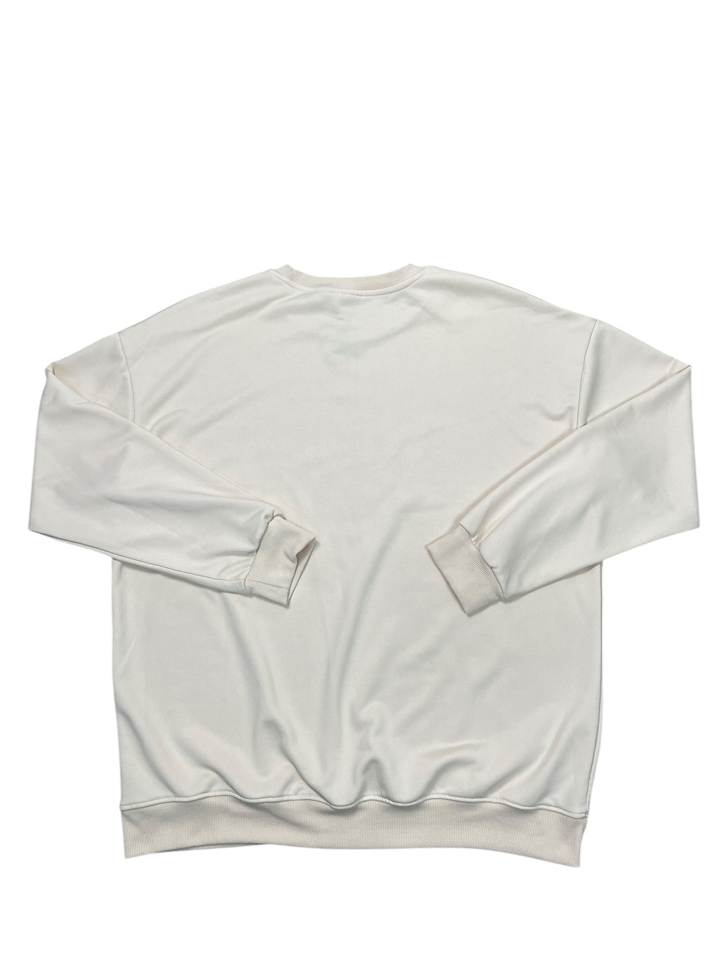 Sweatshirt Crewneck By Clothes Mentor In Cream, Size:Xl