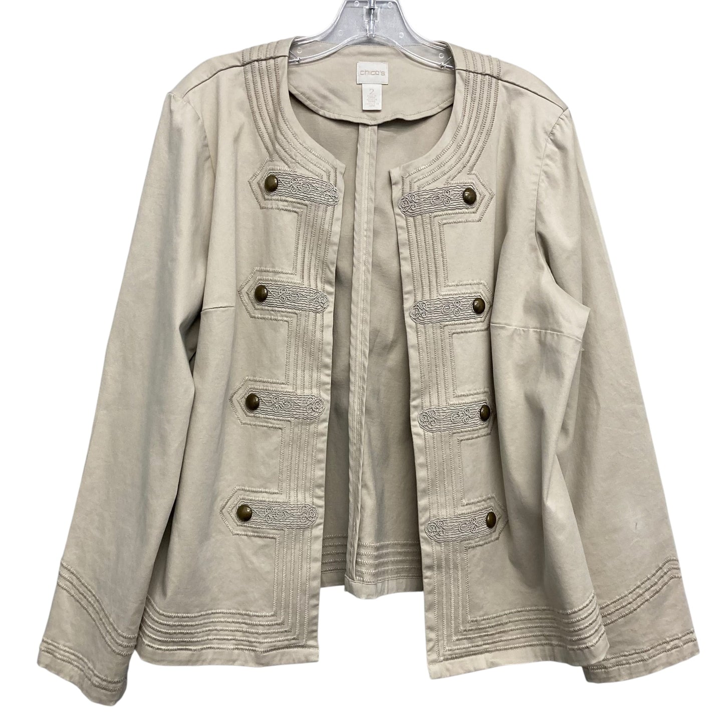Blazer By Chicos In Beige, Size:L