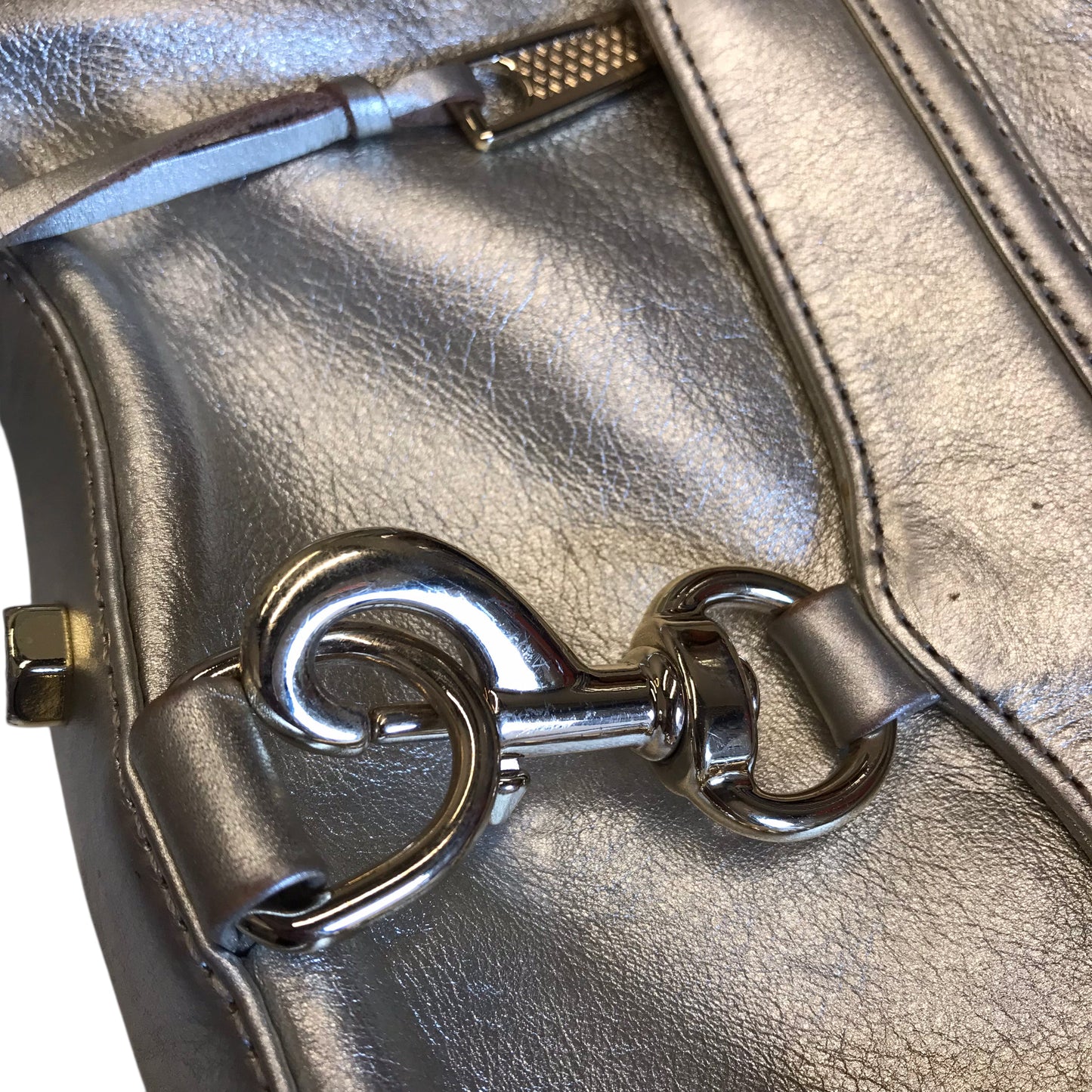 Crossbody Designer By Rebecca Minkoff In Gold, Size:Small