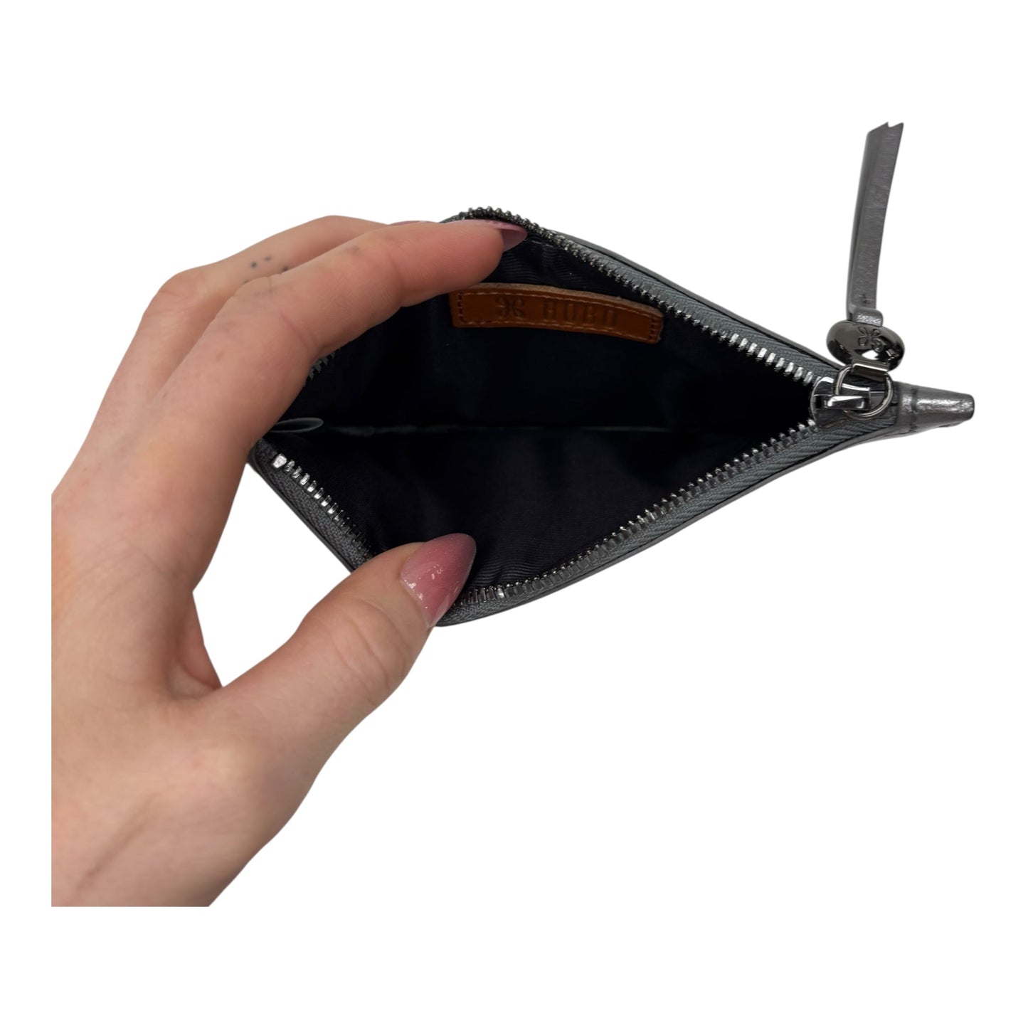 Wallet Leather By Hobo Intl In Silver, Size:Small