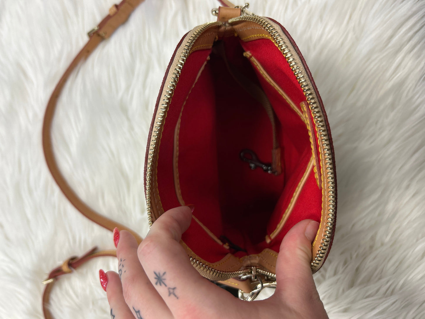 Handbag Designer By Dooney And Bourke In Floral Print, Size:Small