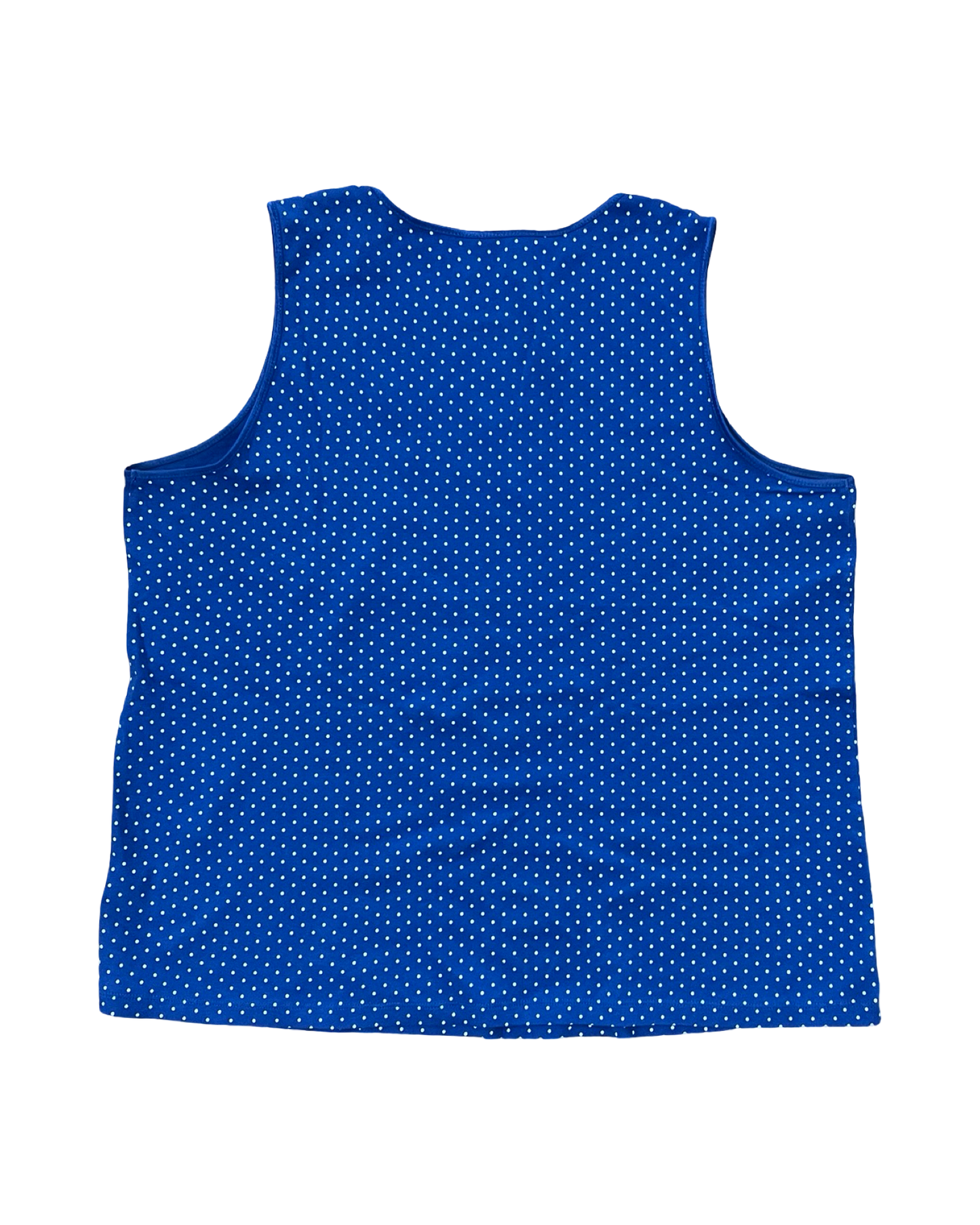 Top Sleeveless By Cj Banks In Blue & White, Size:2X