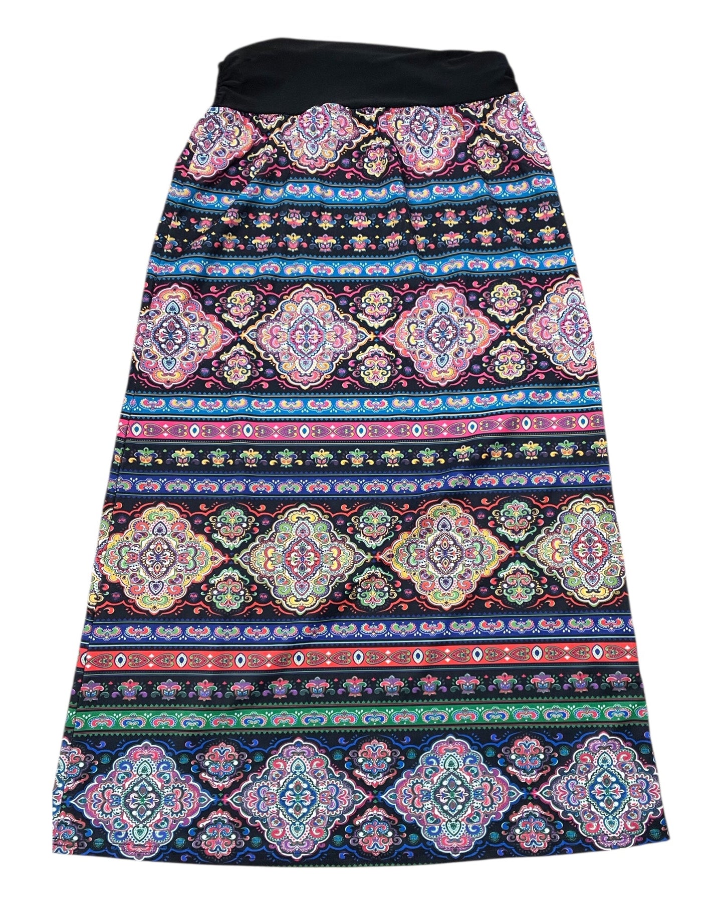 Skirt Maxi By Lily In Black & Blue, Size:L