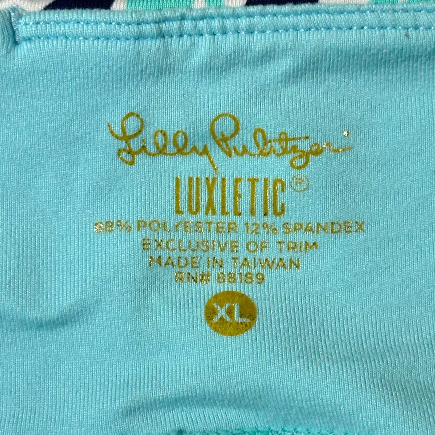 Pants Designer By Lilly Pulitzer In Blue & Pink, Size: Xl