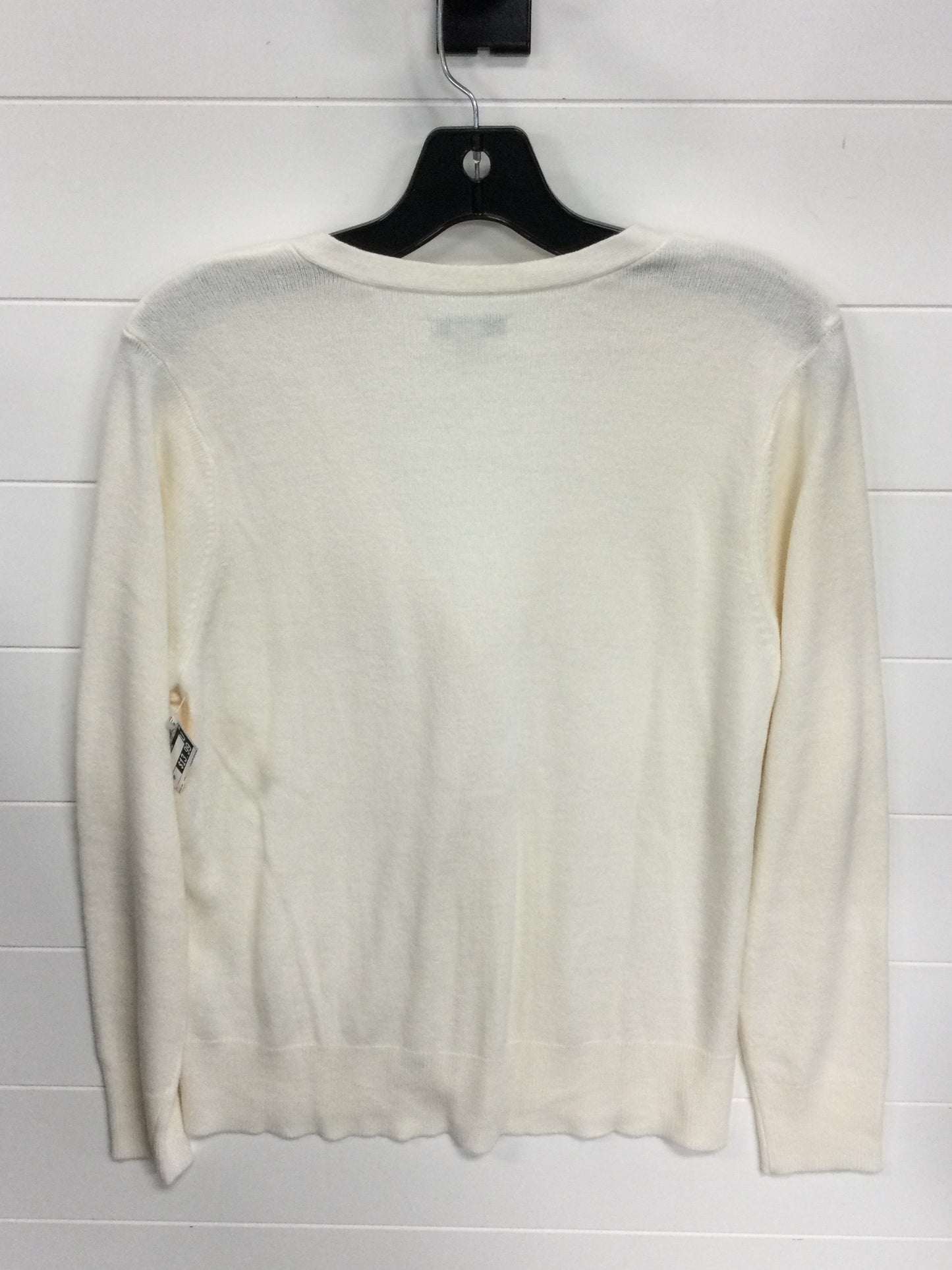 Cardigan By Croft And Barrow In Cream, Size:Mp