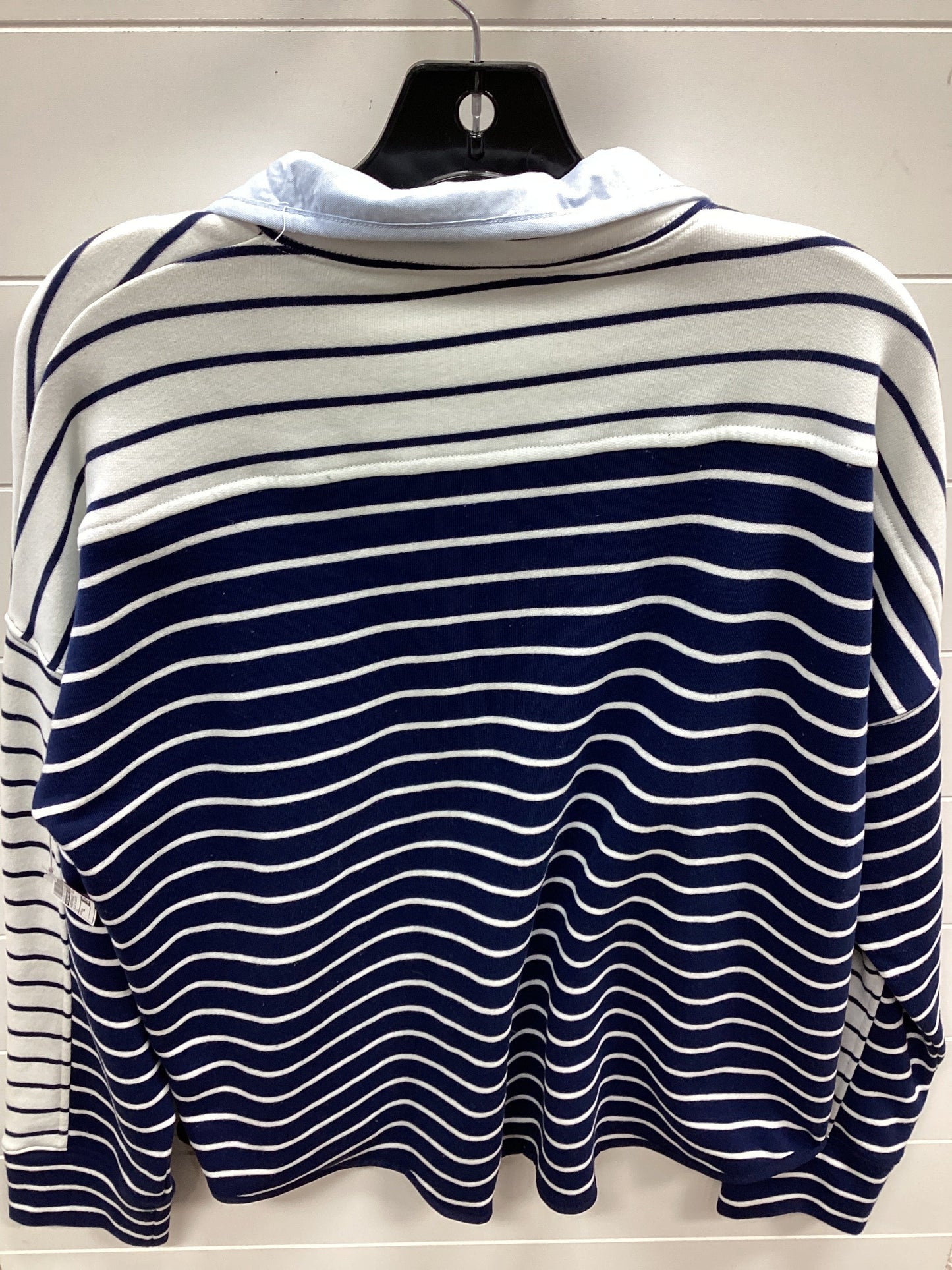 Sweatshirt Collar By Vineyard Vines In Blue & White, Size:Xl