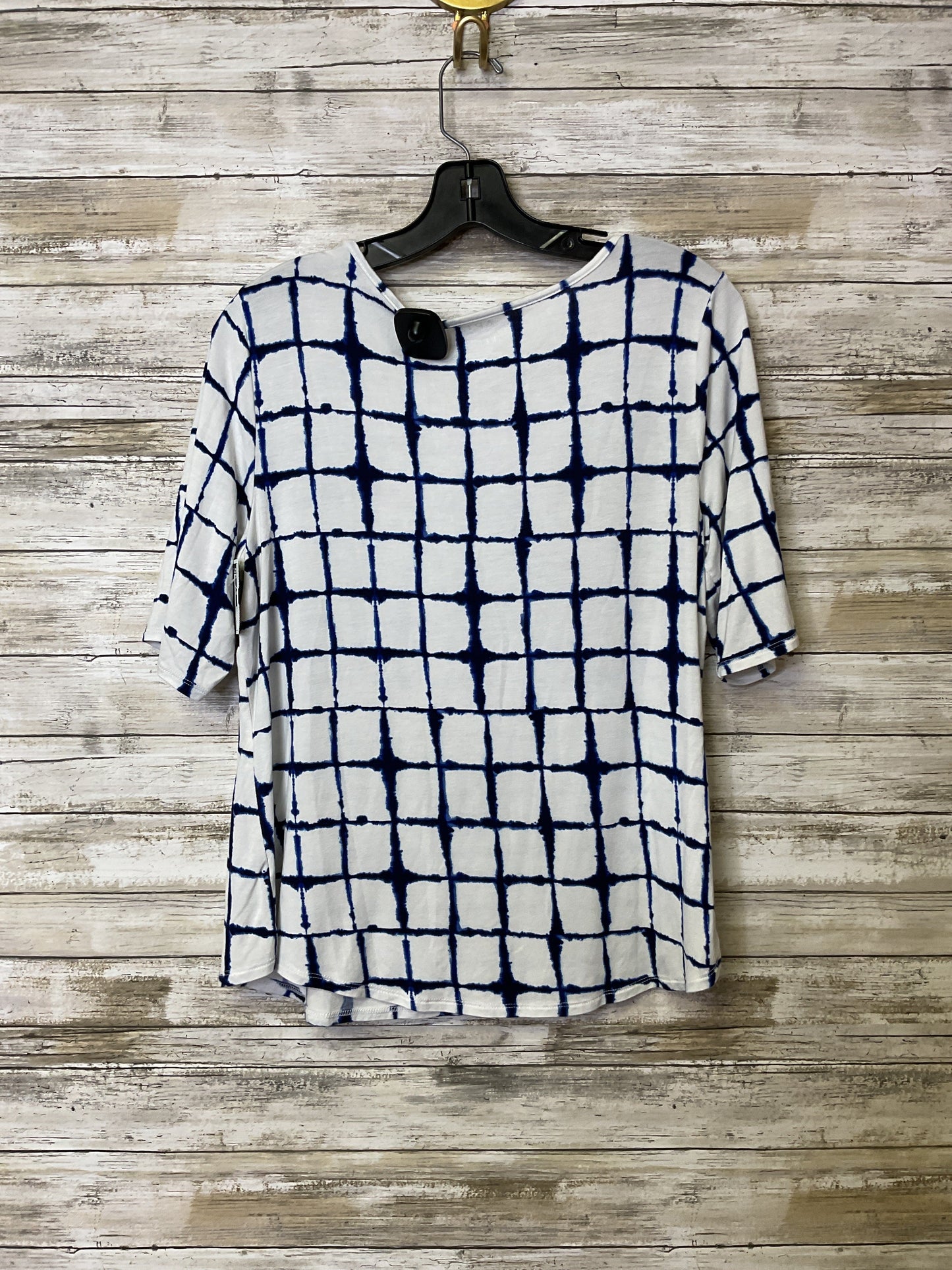 Top Ss Basic By Apt 9 In Blue & White, Size:L