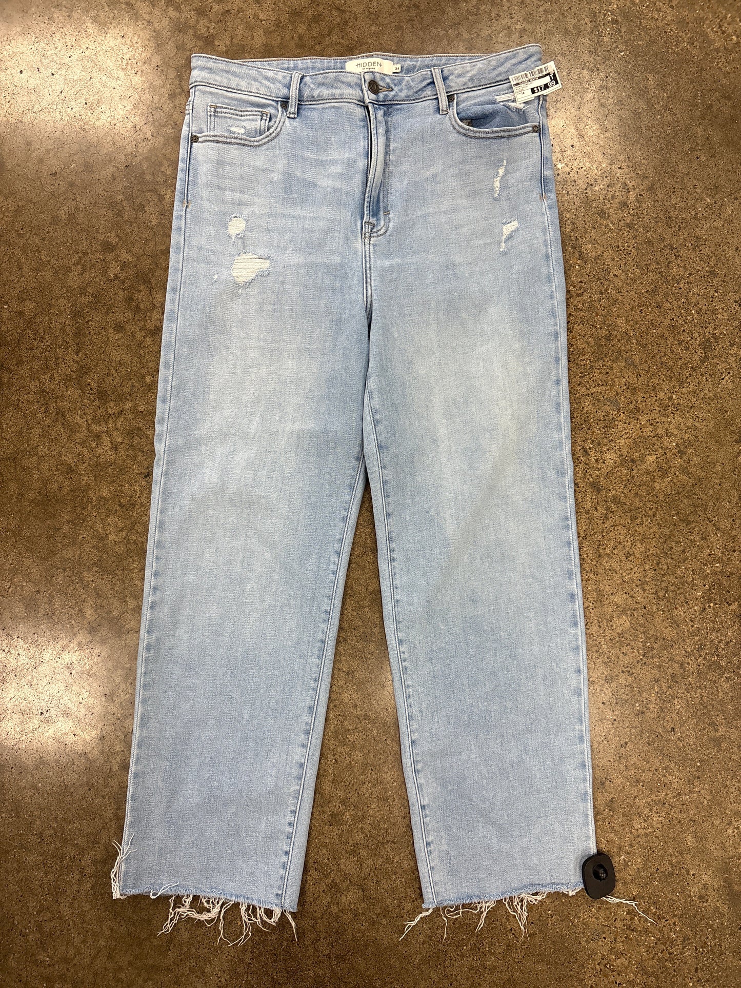 Jeans Straight By Clothes Mentor In Blue Denim, Size:18