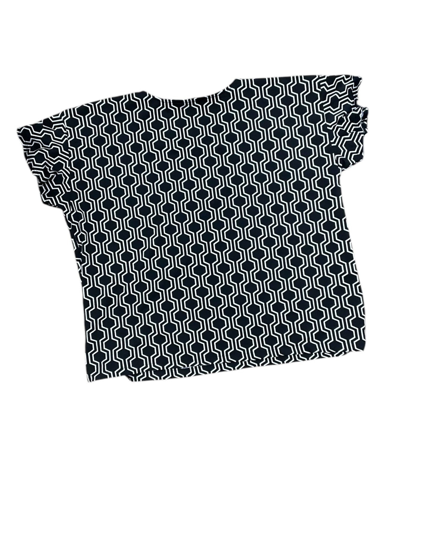 Top Ss By Jules & Leopold In Black & Cream, Size:1X