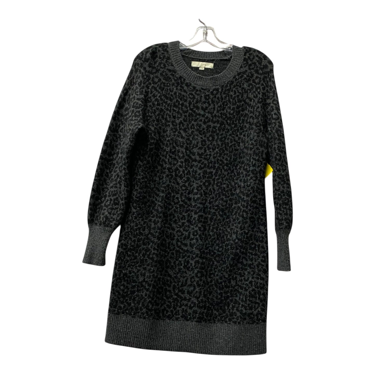 Sweater Dress By Loft In Black & Grey, Size:S