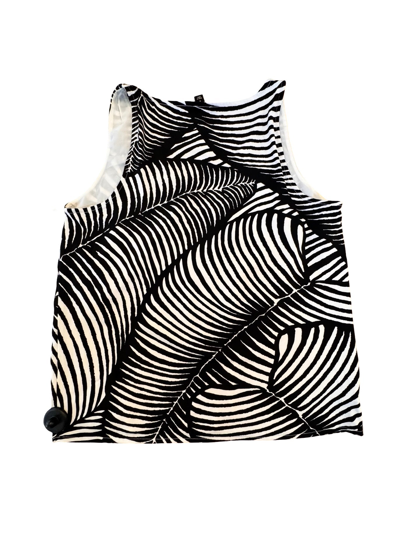 Top Sleeveless By Ann Taylor In Black & White, Size:M