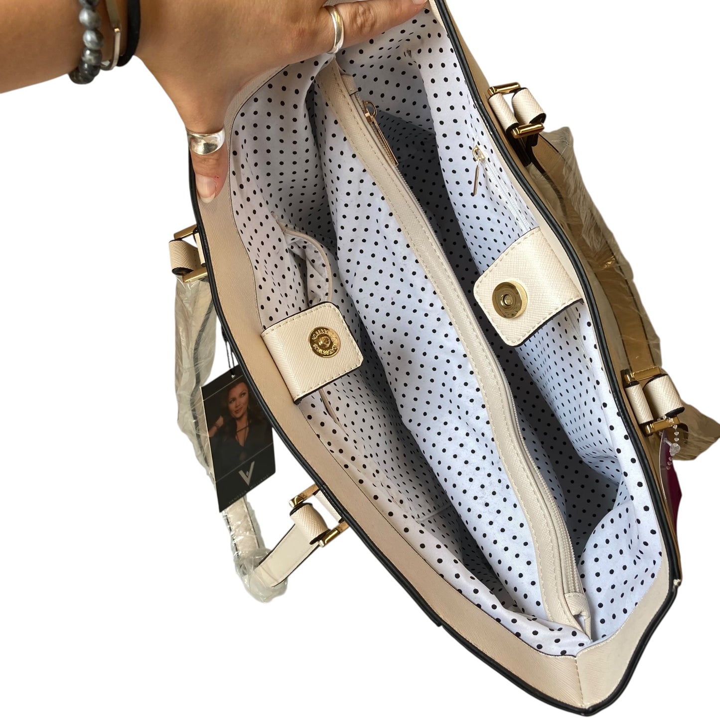 Tote By Vanessa Williams In Tan, Size:Large