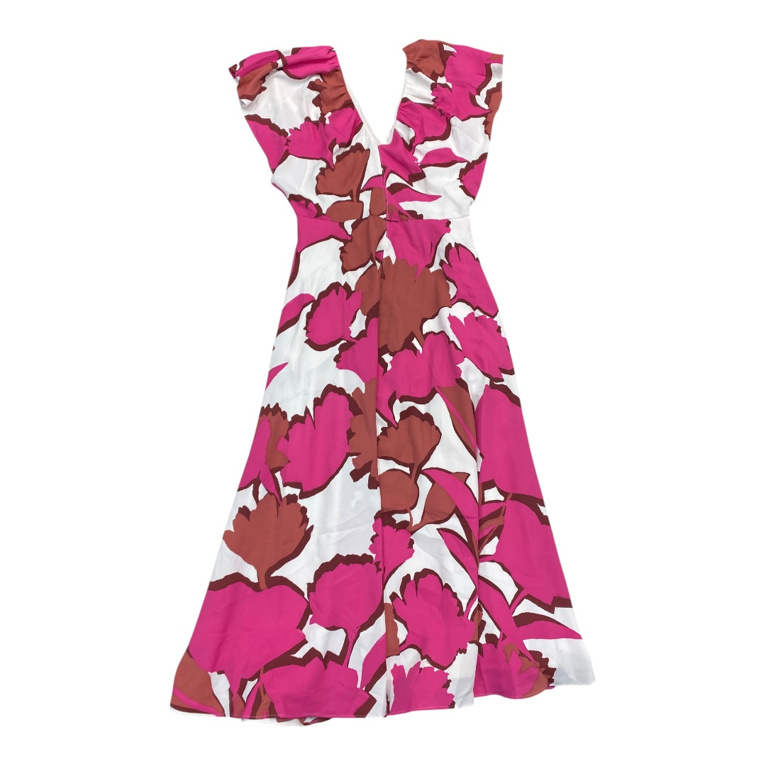 Dress Casual Maxi By Ann Taylor In pink & White, Size:4
