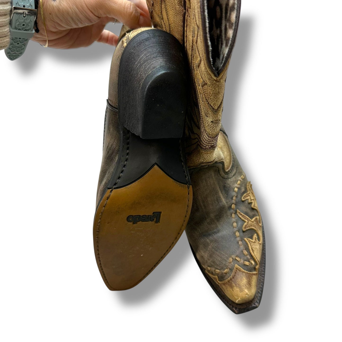 Boots Mid-calf Flats By Laredo In Brown, Size: 7