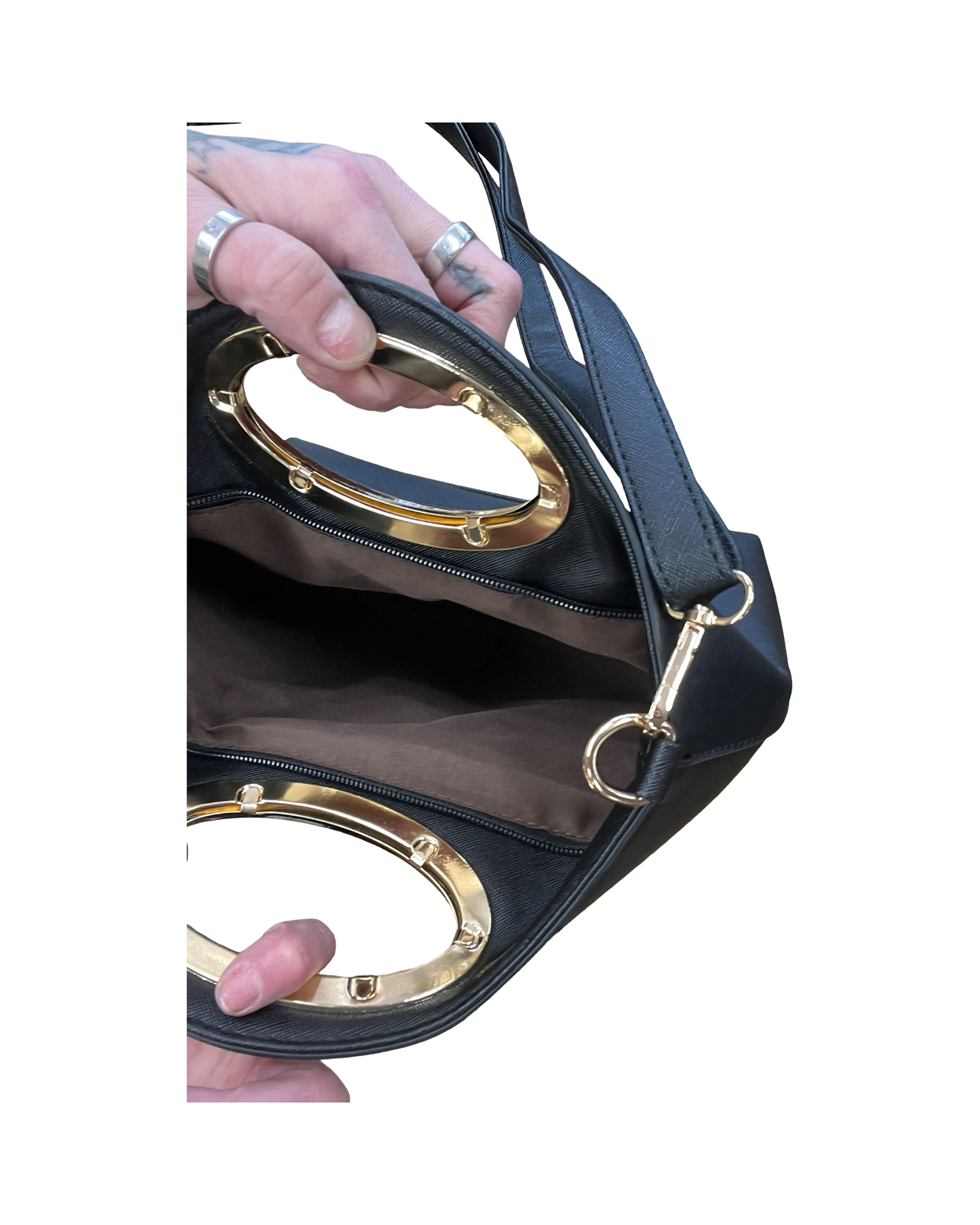Handbag By Clothes Mentor In Black, Size:Medium