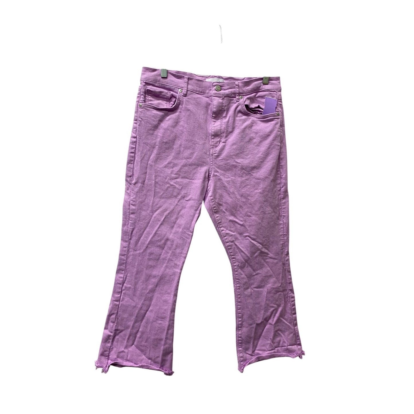Pants Cropped By Loft In Purple, Size:12