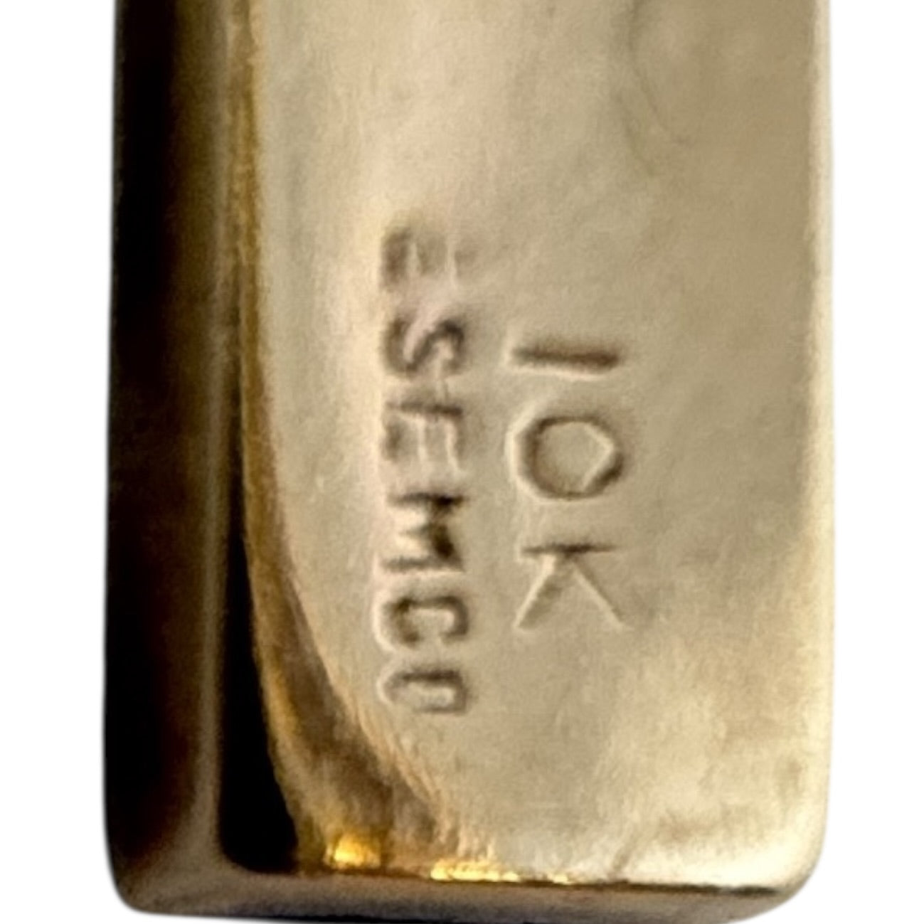 Vintage 10k Yellow Gold Engraved Cross Pendant By Esemco