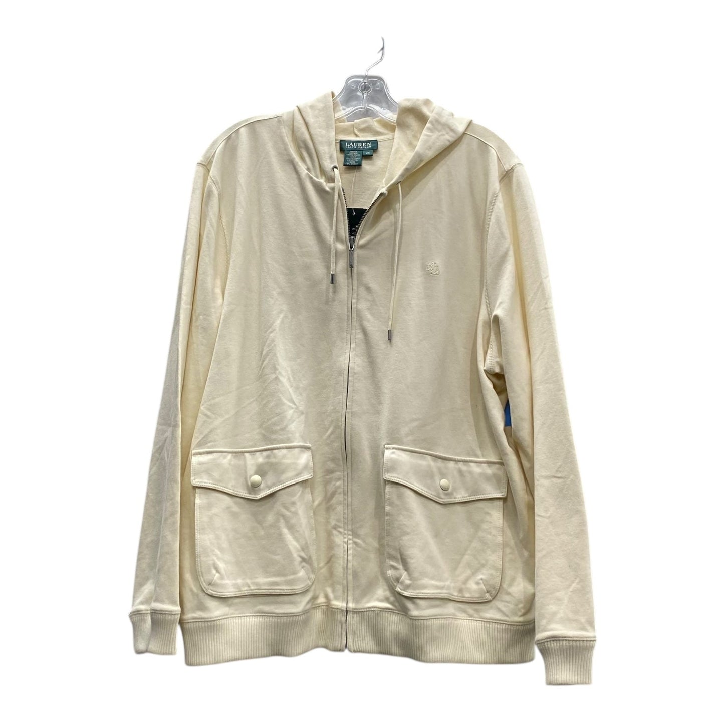 Sweatshirt Hoodie By Lauren By Ralph Lauren In Yellow, Size:2X