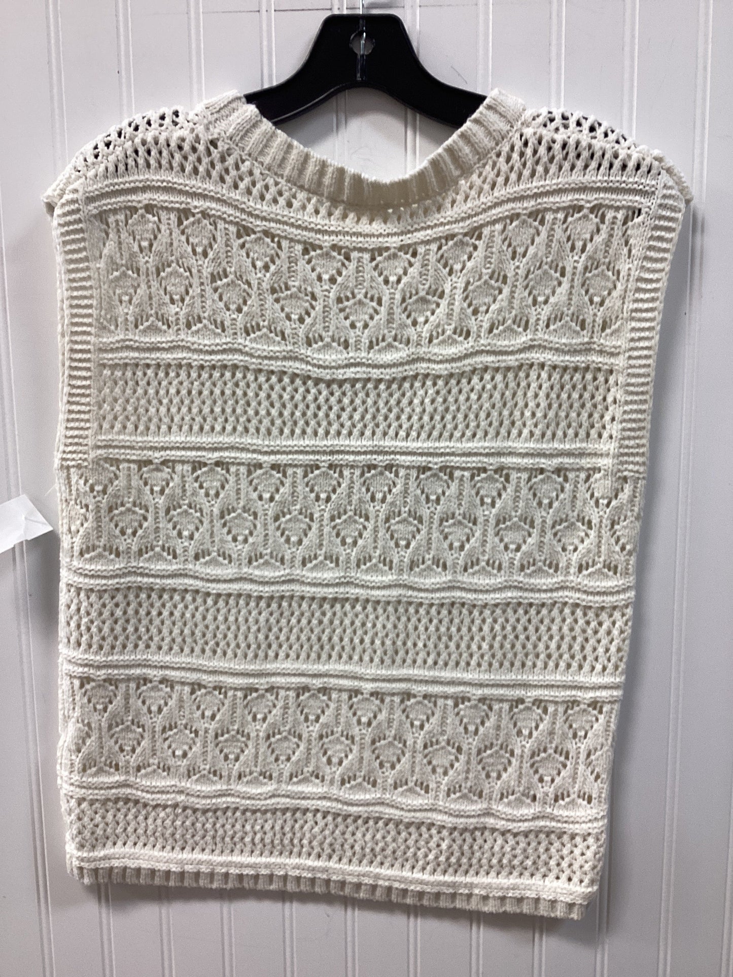 Vest Sweater By Cyrus In White, Size:S