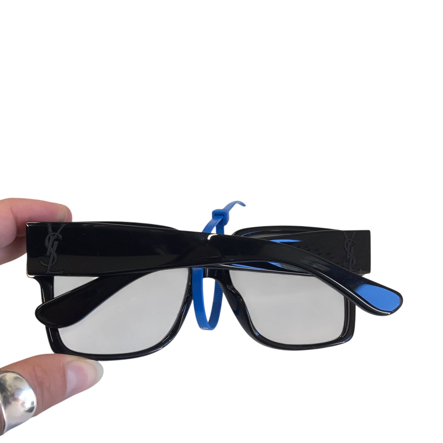 Sunglass Case Luxury Designer By Yves Saint Laurent In Black