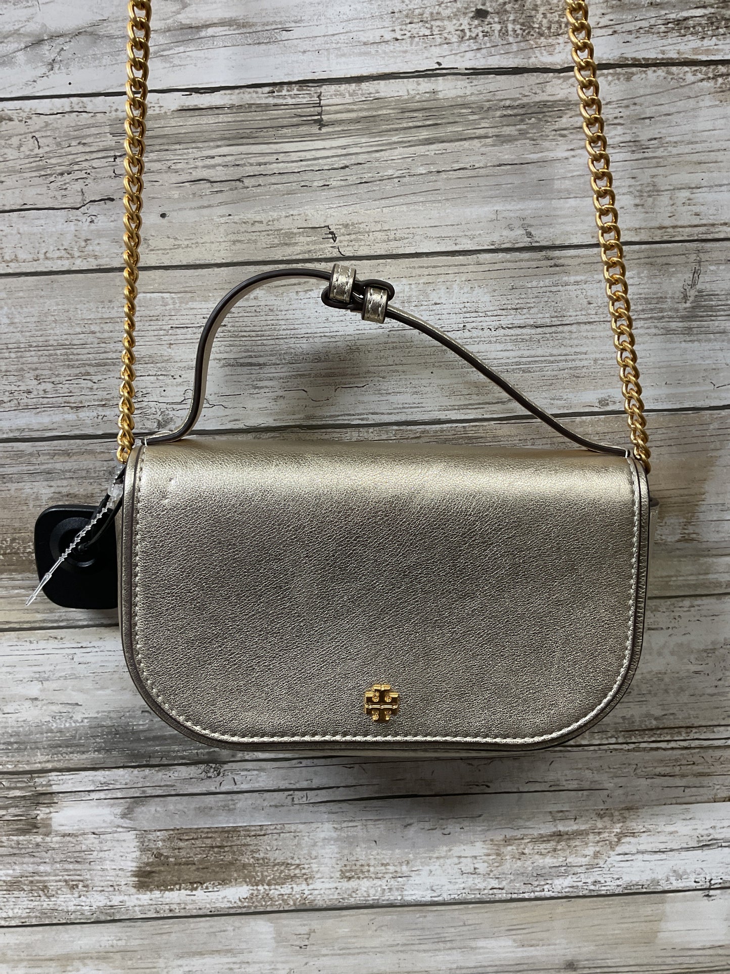 Crossbody Designer By Tory Burch In Gold, Size:Small