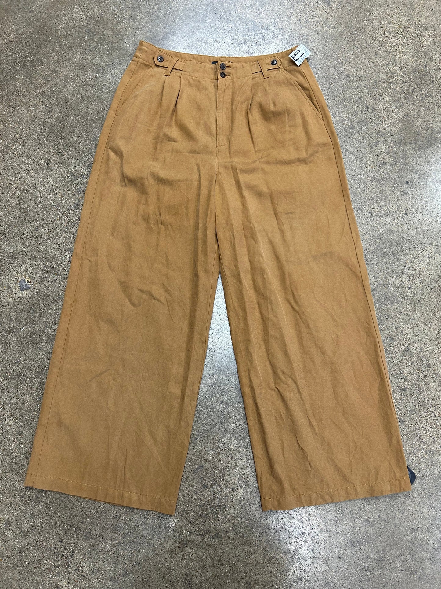 Pants Wide Leg By Madewell In Brown, Size:12