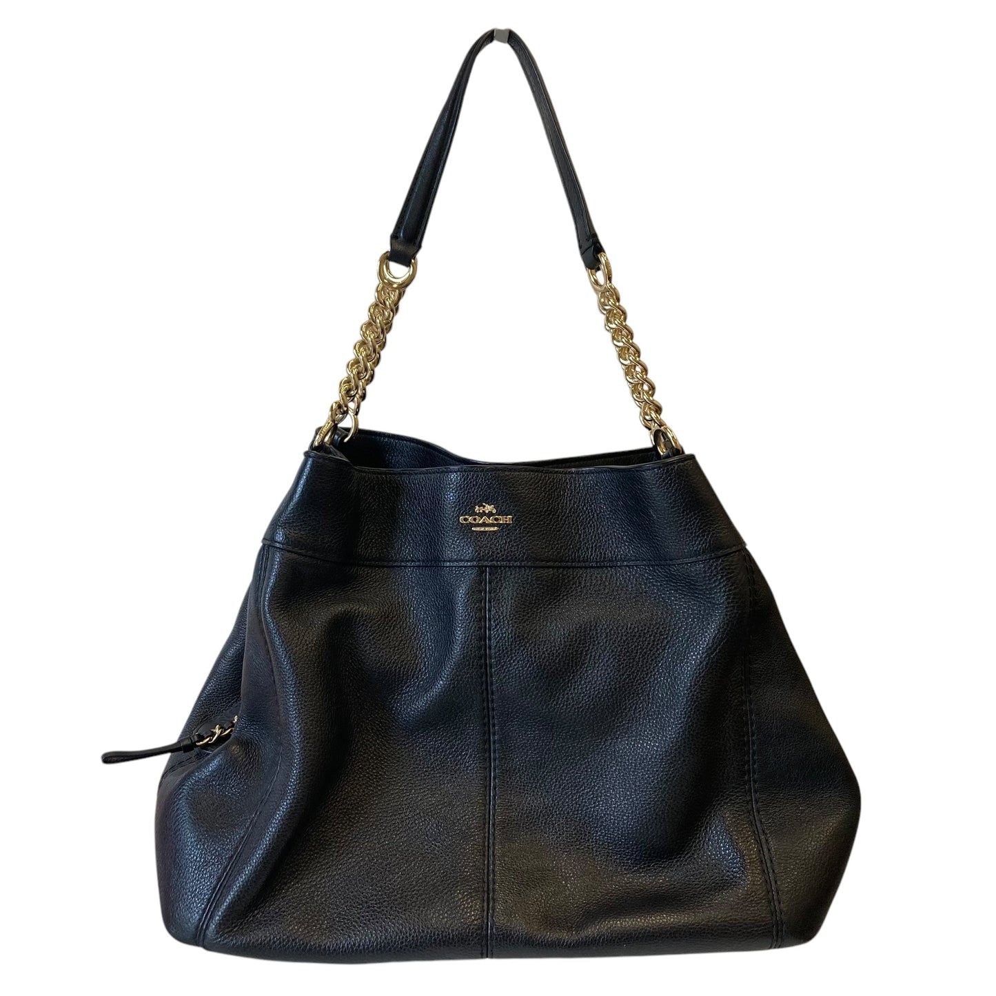 Handbag Designer By Coach In Black, Size:Medium