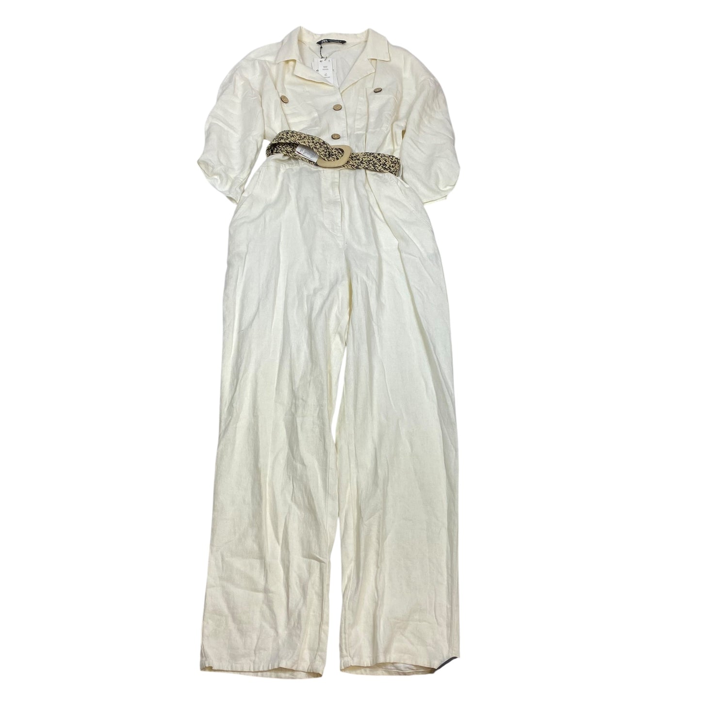 Jumpsuit By Zara In Cream, Size:M