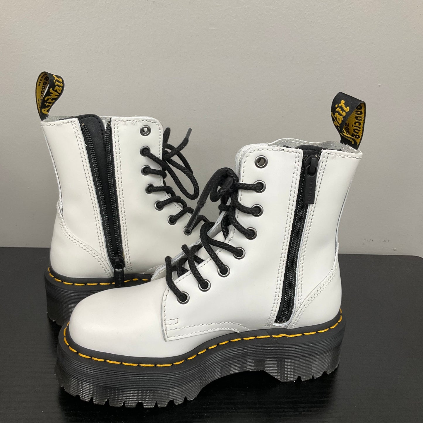 BOOTS COMBAT by DR MARTENS In WHITE, Size: 5