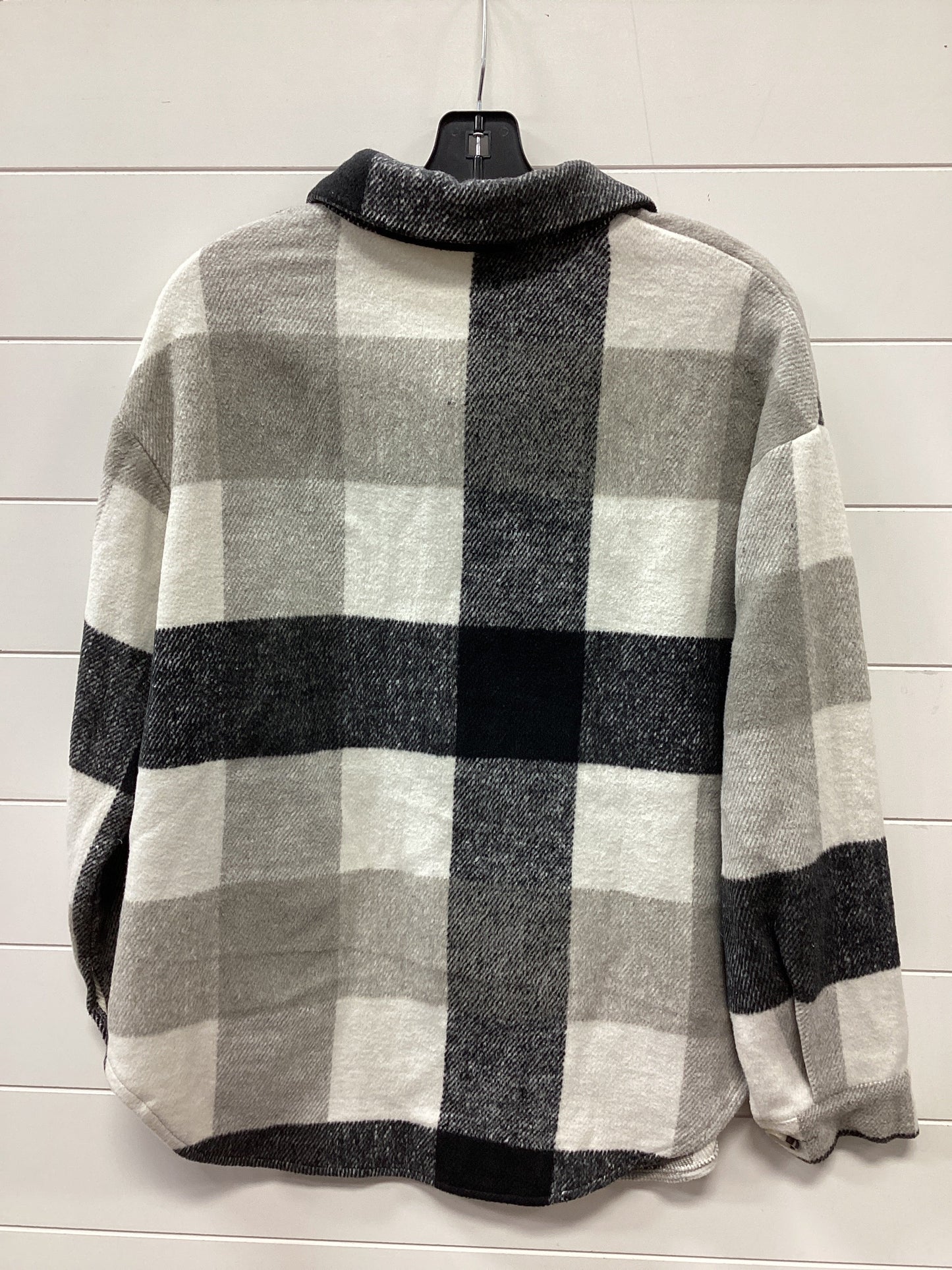 Jacket Fleece By Clothes Mentor In Grey, Size:M