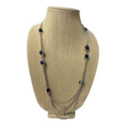Necklace Statement By White House Black Market In Blue & Silver