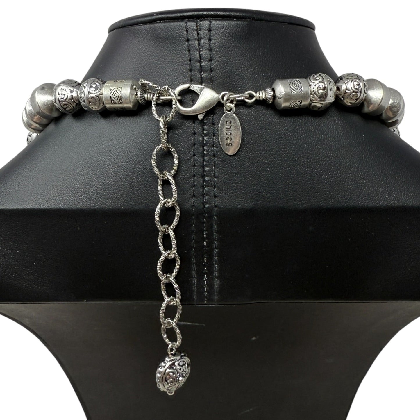 Silver Tone Medallions Tassel Long Necklace By Chico’s