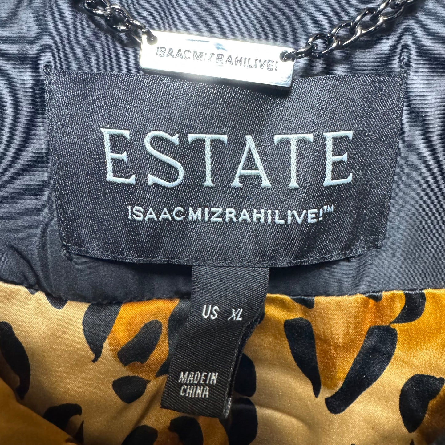 Estate Mixed Media Quilted Jacket By Isaac Mizrahi Live QVC In Black, Size: XL