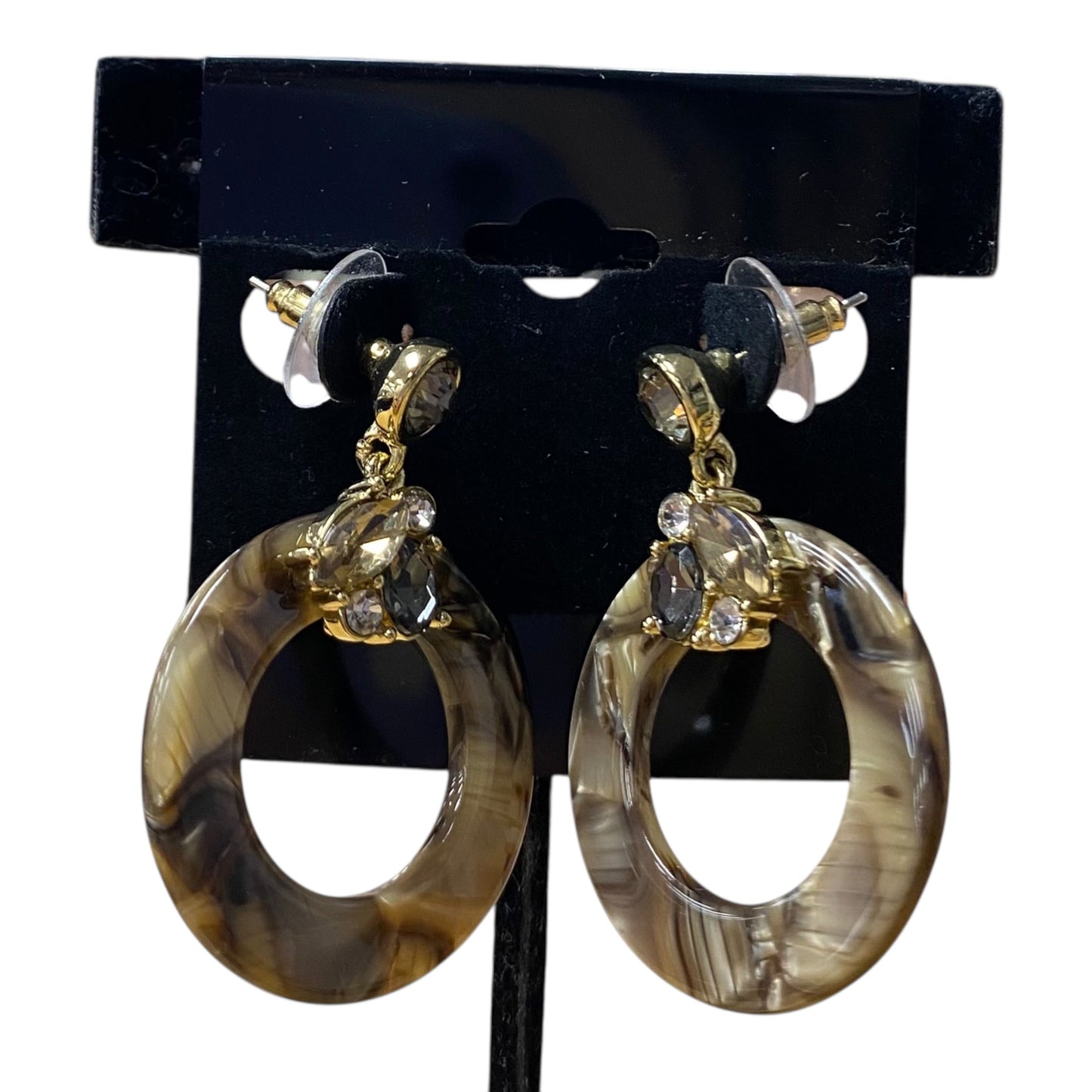 Earrings Dangle/Drop In Brown