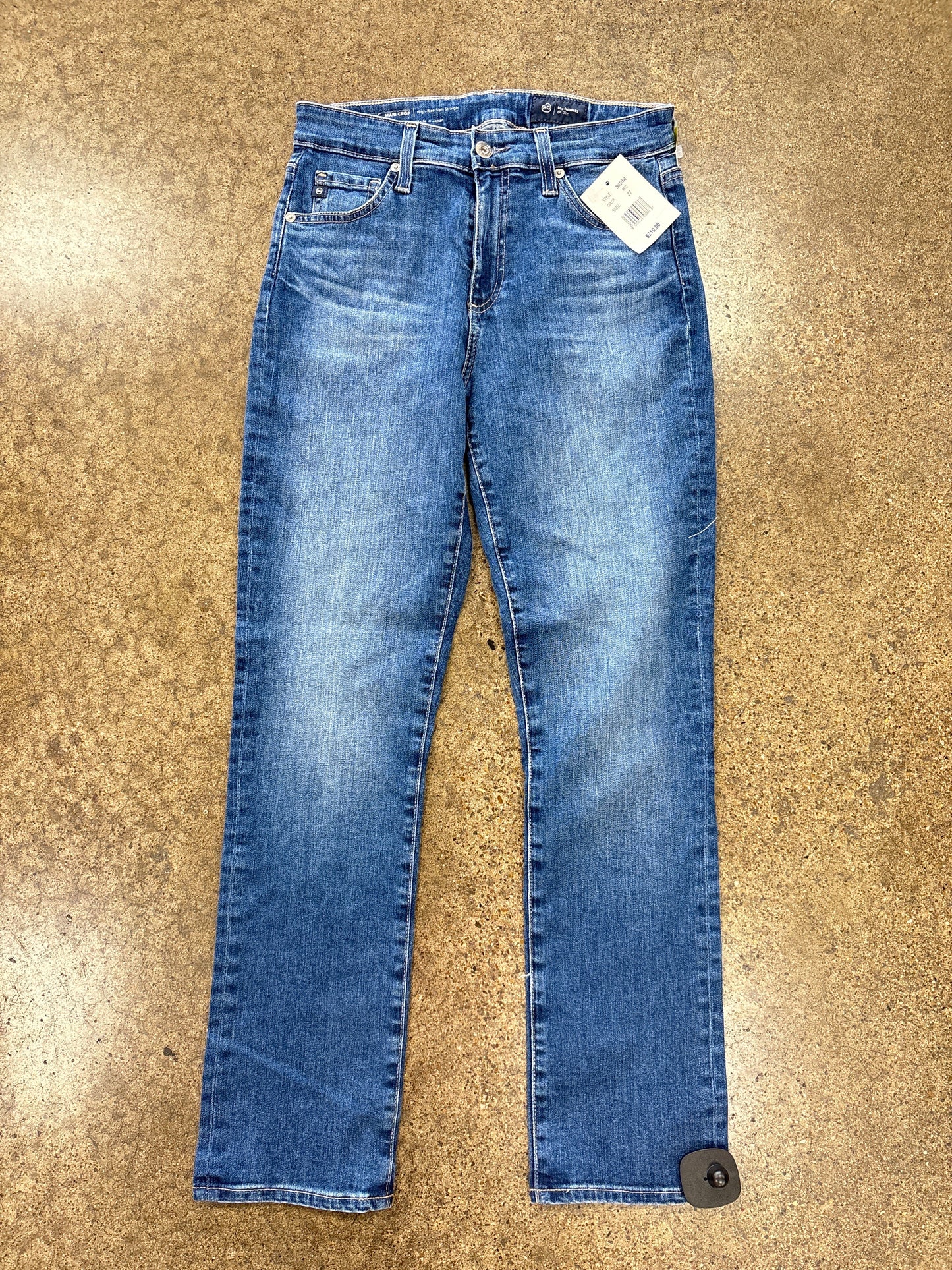 Jeans Straight By Adriano Goldschmied In Blue Denim, Size:4