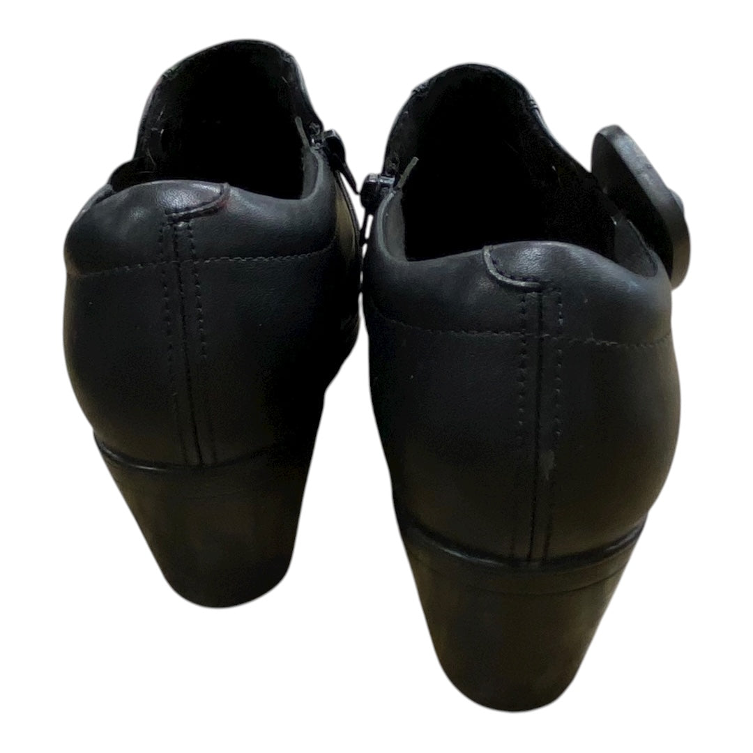 Boots Ankle Heels By Clarks In Black, Size:9