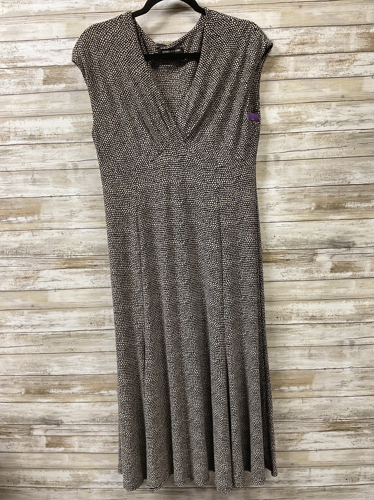 Dress Casual Maxi By Jones New York In Black & Tan, Size:14