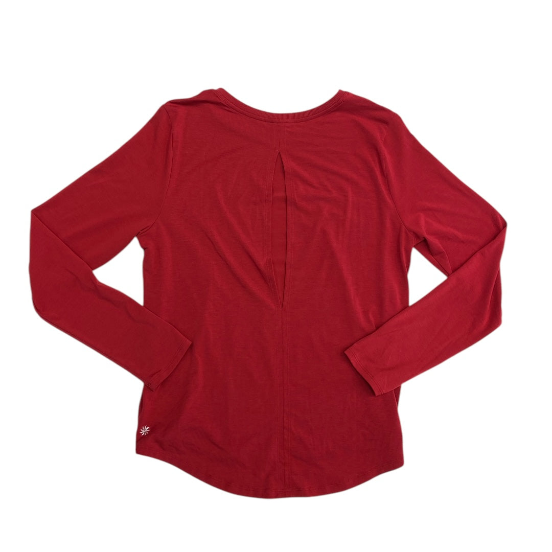 Athletic Top Ls Crewneck By Athleta In Red, Size:S