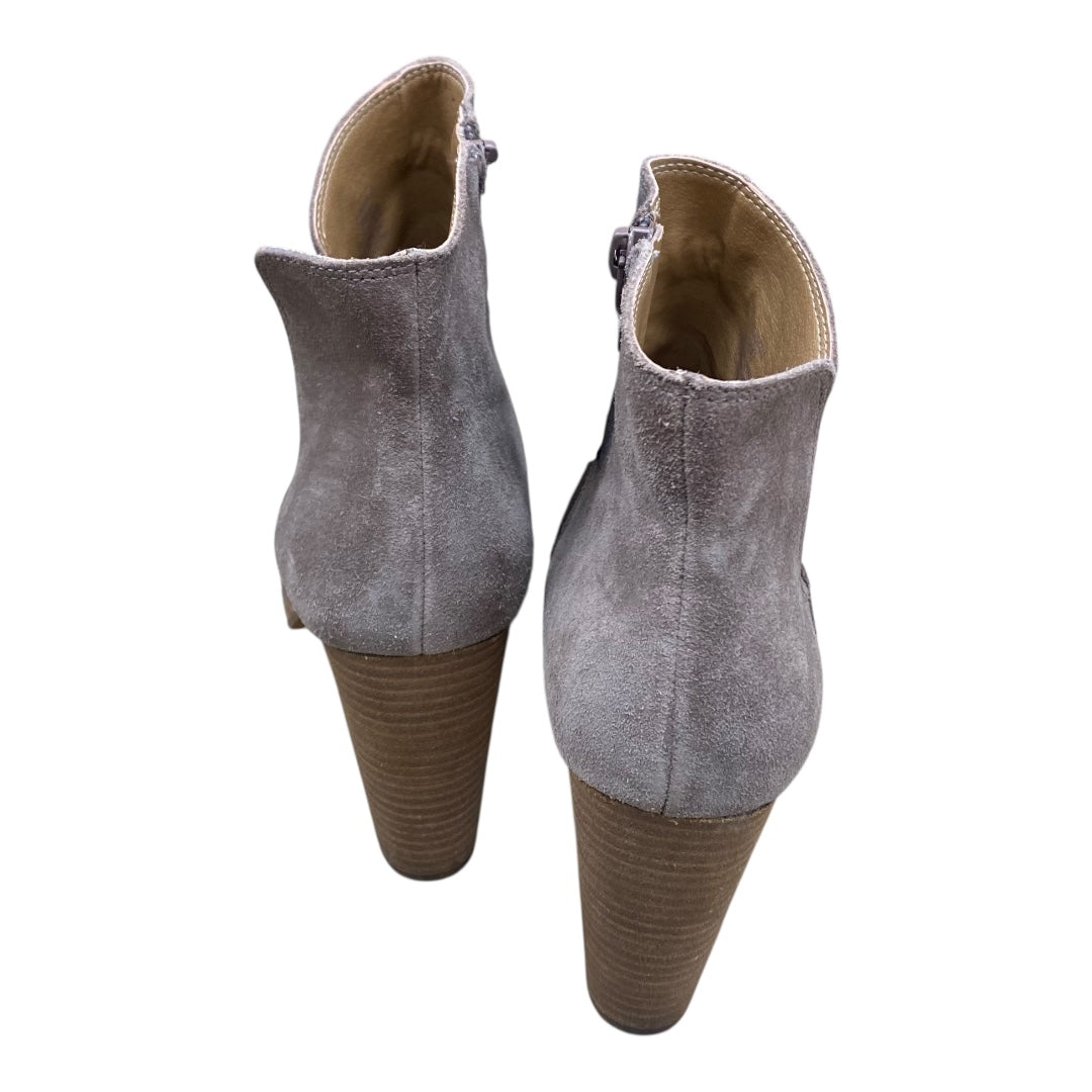 Boots Ankle Heels By Lucky Brand In Taupe, Size:10