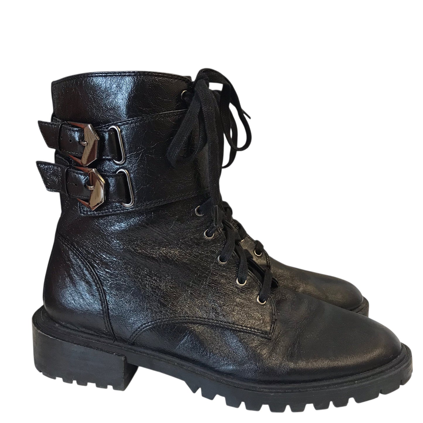 BOOTS COMBAT by VINCE CAMUTO in BLACK, Size:9.5