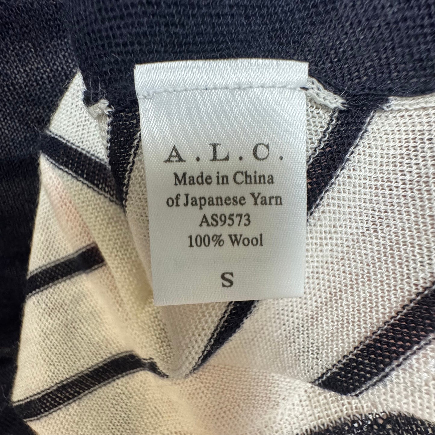 Wool Sweater By Alc In Striped Pattern, Size: S