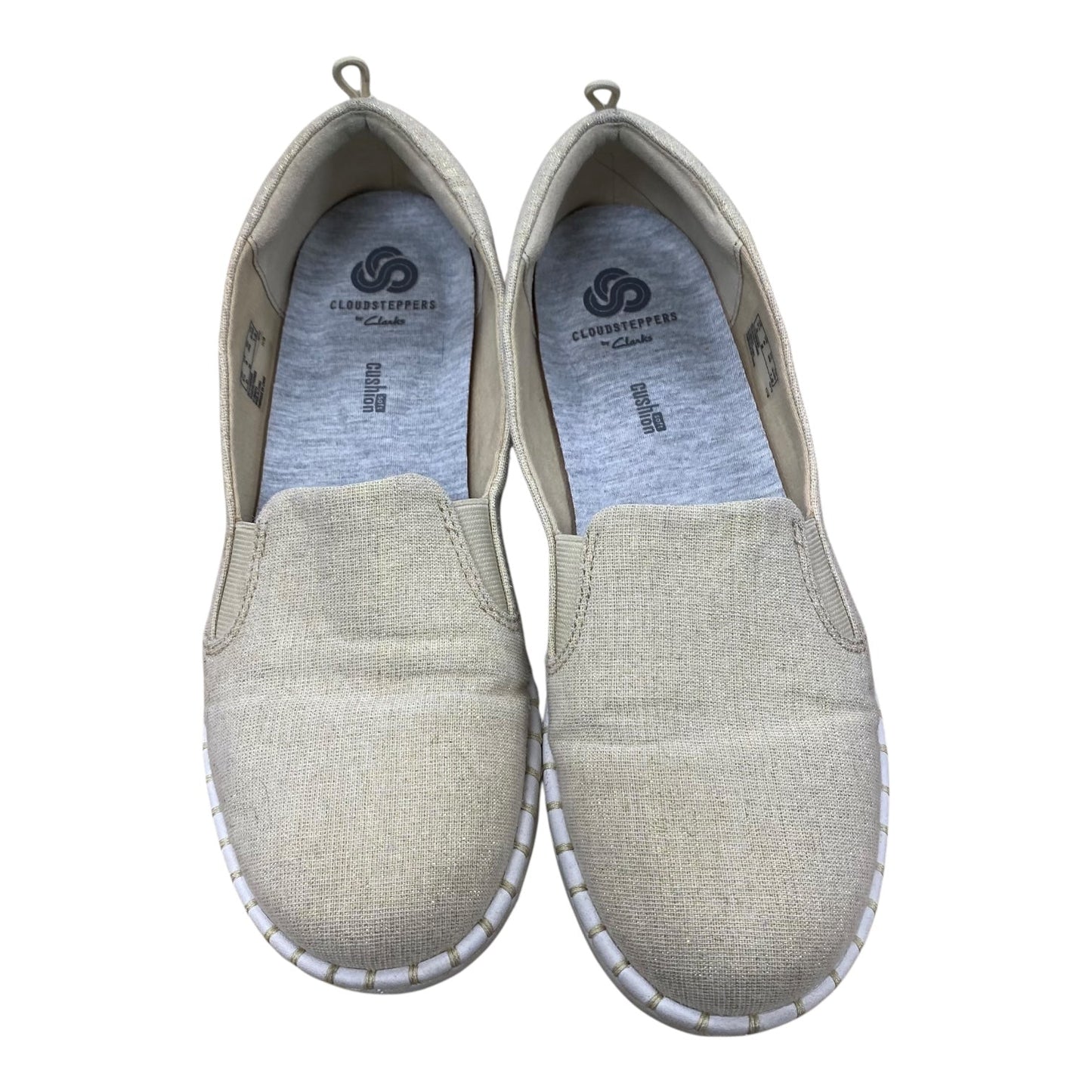Shoes Flats By Clarks In Cream, Size:8