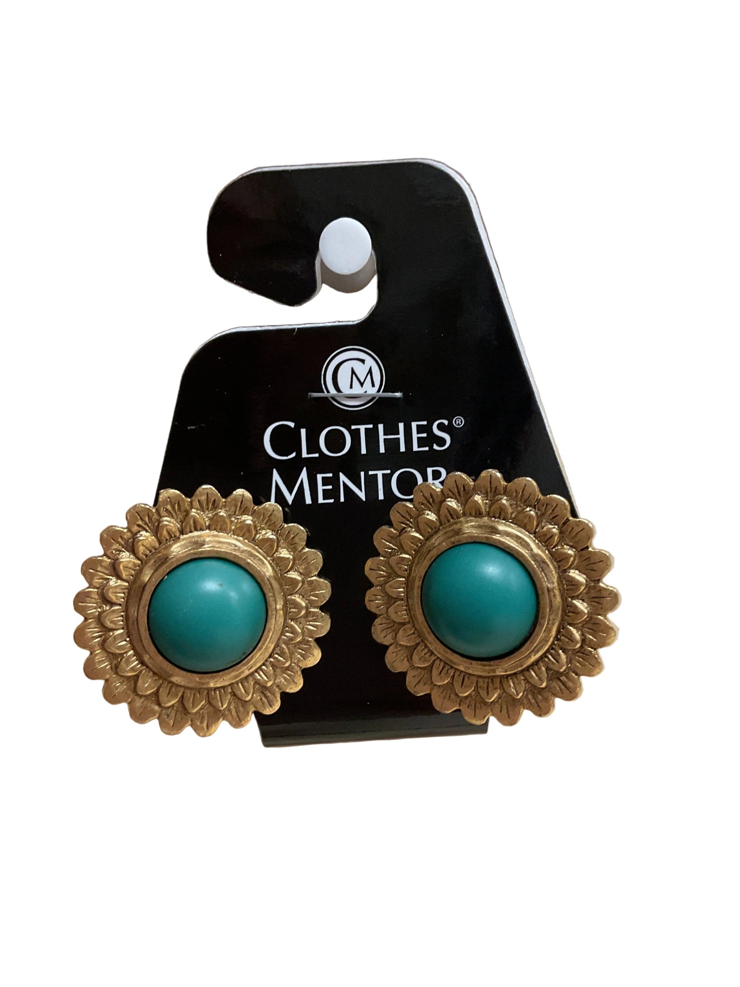 Earrings Statement By Cmf In Blue & Gold