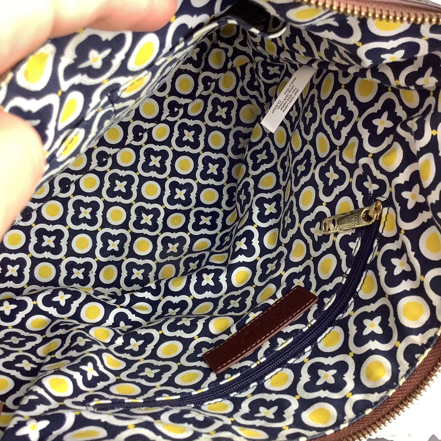 Handbag Leather By Talbots, Size: Medium