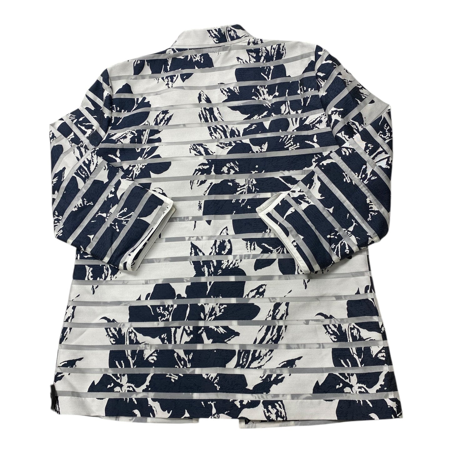 Blazer By Ming Wang In Blue & White, Size:M