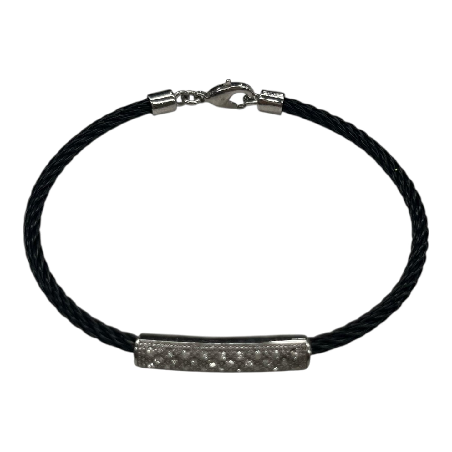 Bracelet Other By Clothes Mentor In Black & Silver