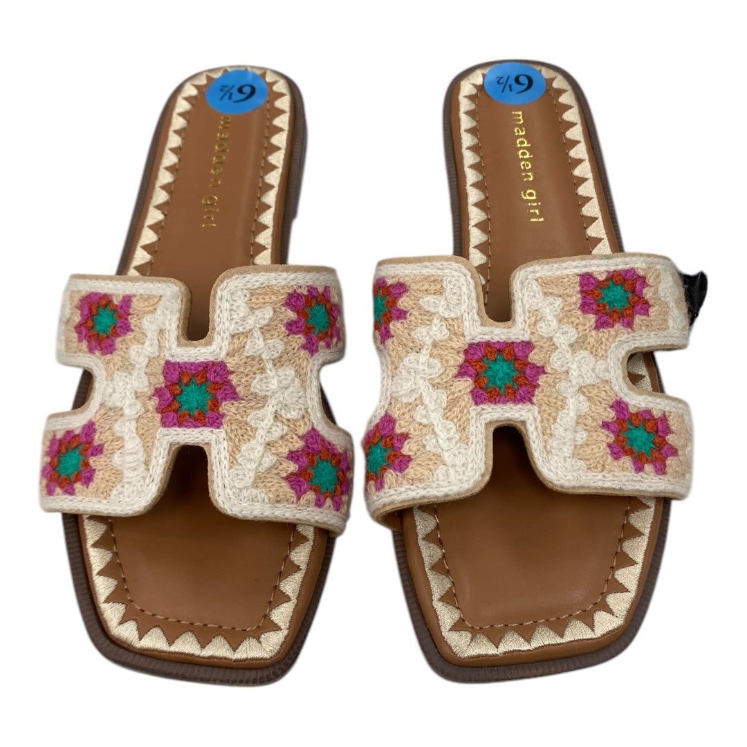 Sandals Flats By Madden Girl In Multi, Size:6.5
