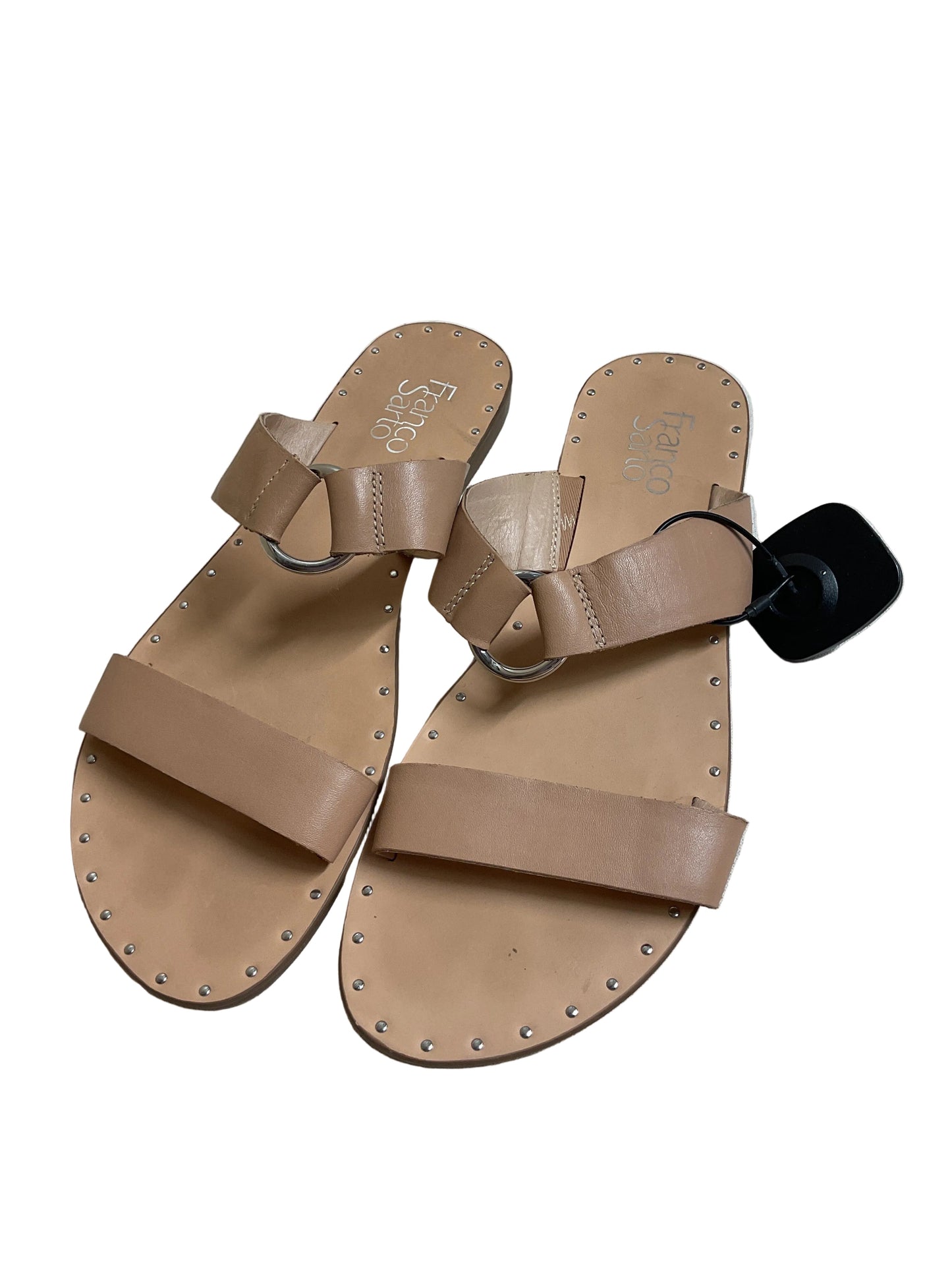 Sandals Flats By Franco Sarto In Tan, Size:9.5