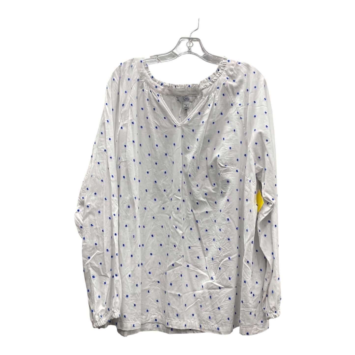 Top Ls By Croft And Barrow In White, Size:2X